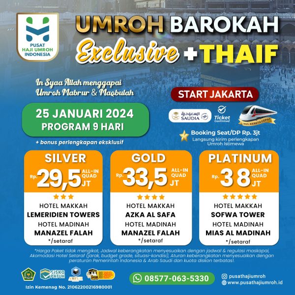 Paket Umroh 25 Januari 2024