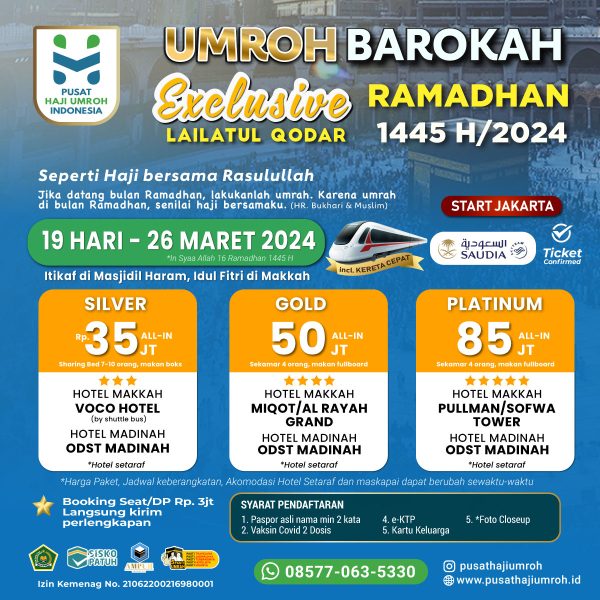 Paket Umroh Itikaf Ramadhan 2024 1445 H 19 Hari